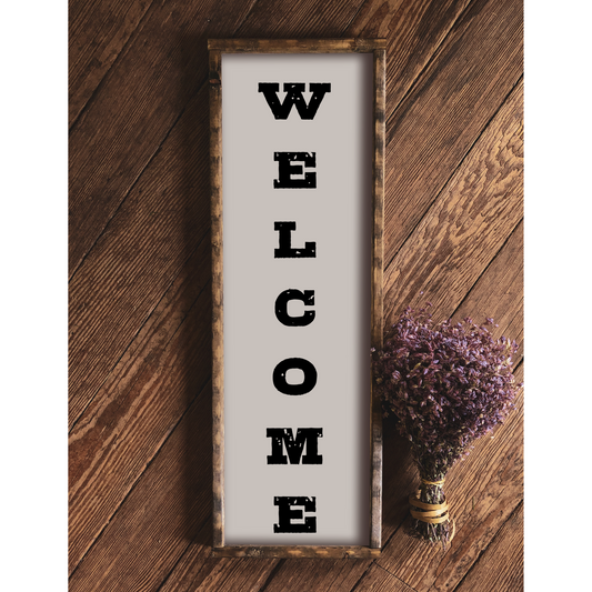 Welcome - 12" x 6" Wood Print