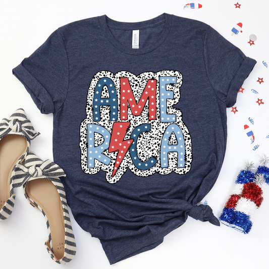 Dalmation America Navy Graphic Tee