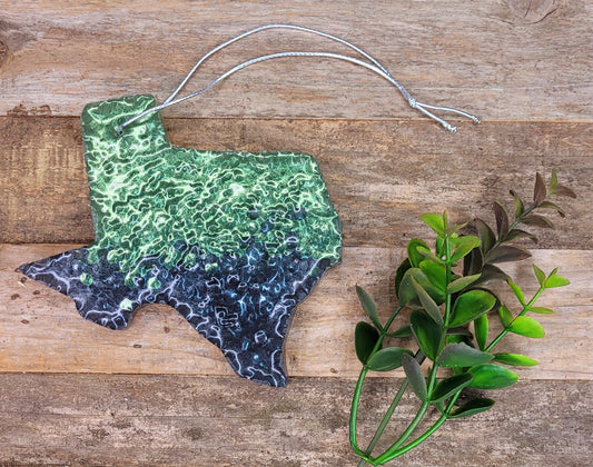 Green and Black Texas Ombre Car Freshie