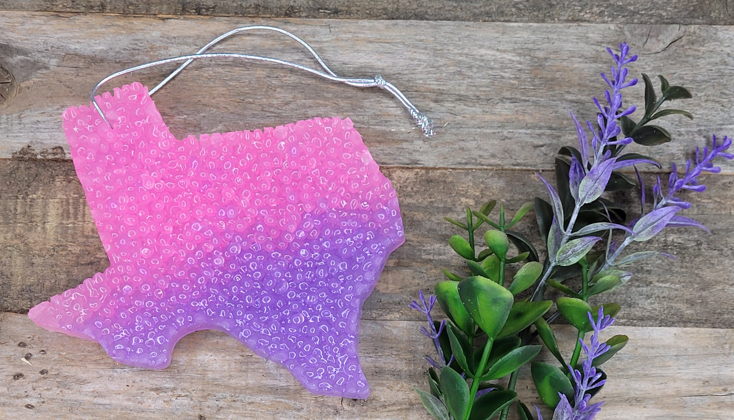Pink and Purple Texas Ombre Car Freshie