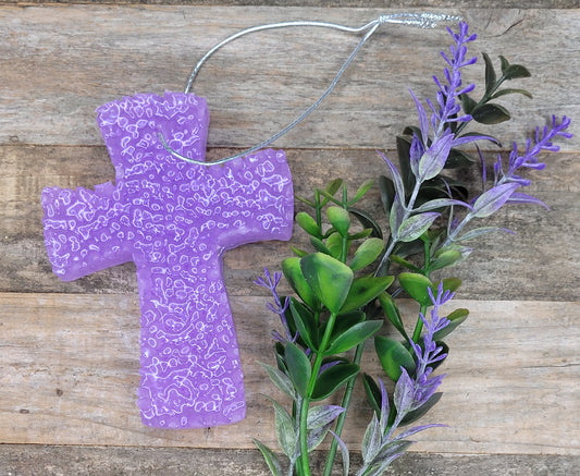 Purple Cross Car Freshie