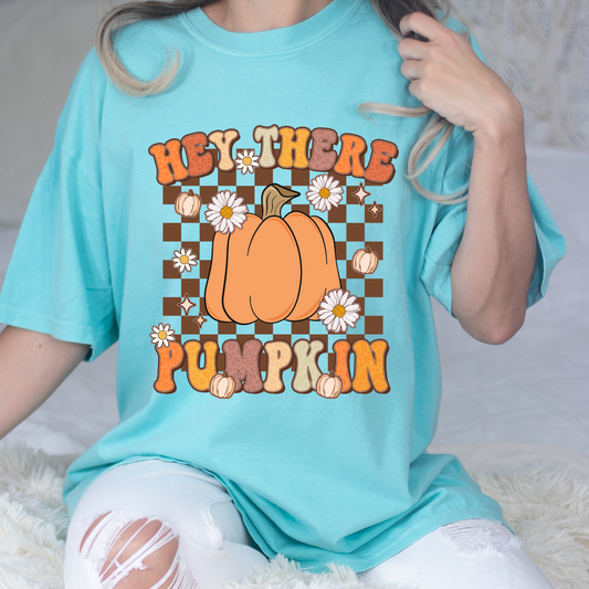 Hey There Pumpkin Turquoise Graphic Tee