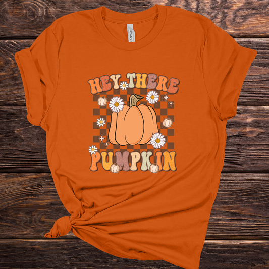 Hey There Pumpkin Orange Graphic Tee