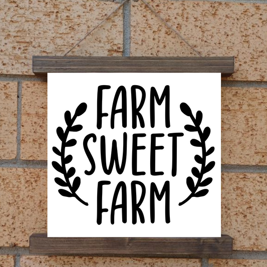 Farm Sweet Farm Hanging Canvas