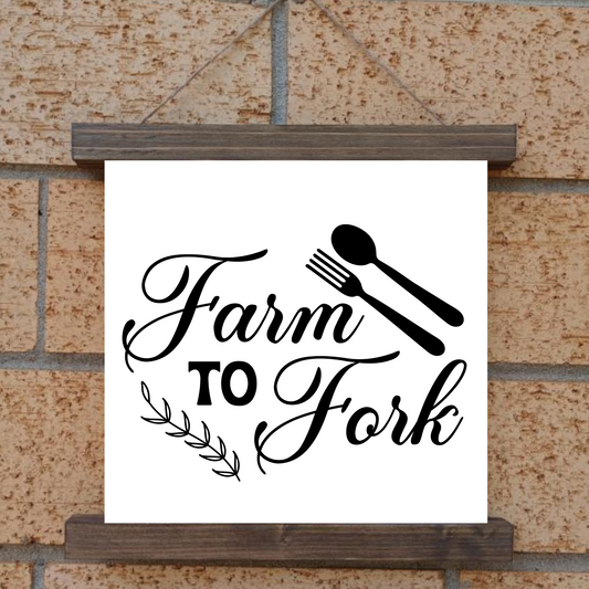 Farm to Fork Hanging Canvas