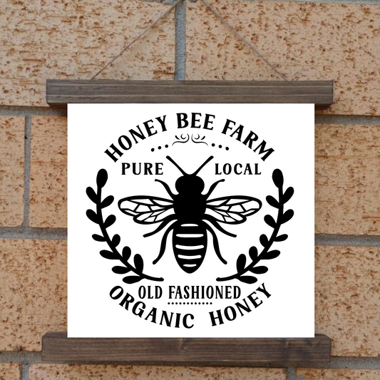 Honey Bee Farm Hanging Canvas