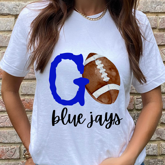 Custom Go Football Graphic Tee