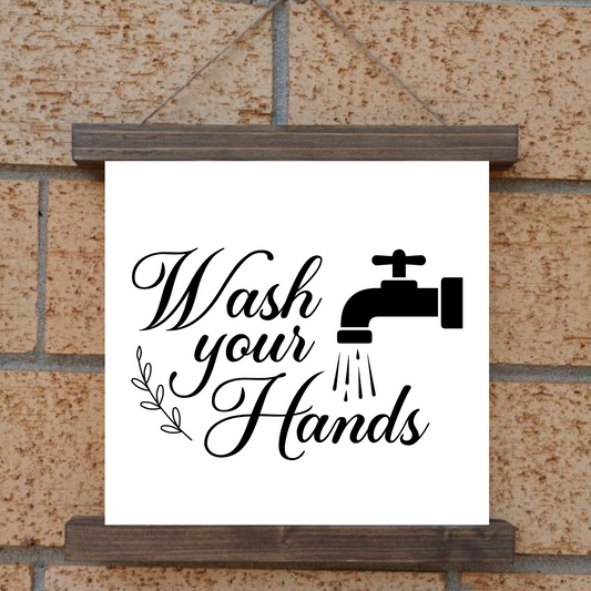Wash Your Hands Hanging Canvas