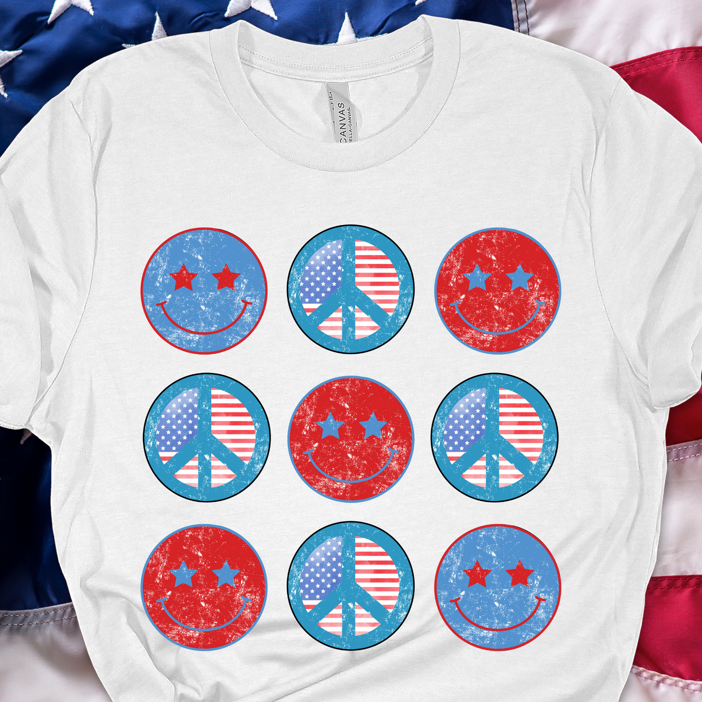 Smileys and Peace Graphic Tee