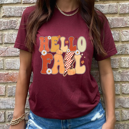 Hello Fall Retro Graphic Tee