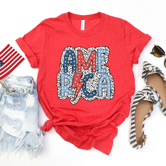 Dalmation America Red Graphic Tee