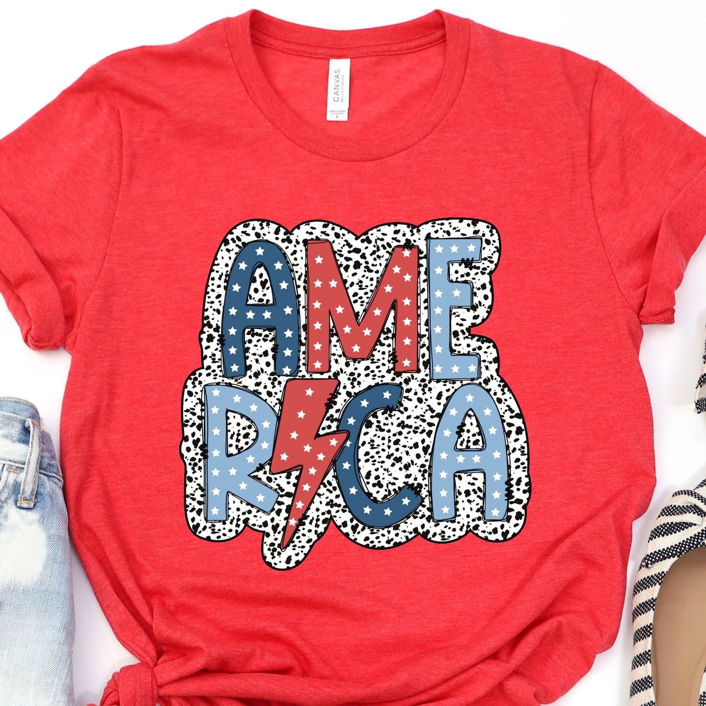 Dalmation America Red Graphic Tee