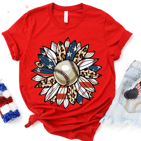 Patriotic Flower Graphic Tee