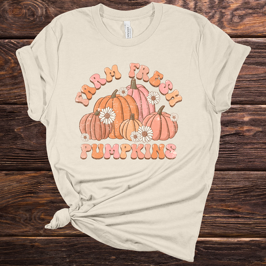 Farm Fresh Pumpkins Distressed Graphic Tee