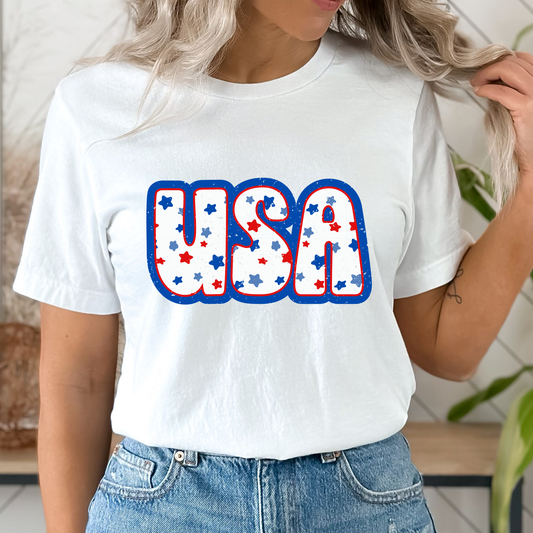 White Star USA White Graphic Tee