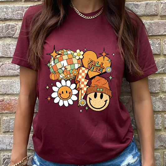 Fall Vibes Collage Graphic Tee