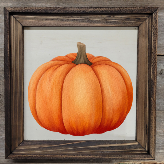 Fall Pumpkin 12 - 12x12 Wood Print