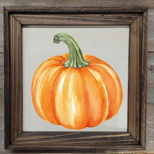 Fall Pumpkin 11 - 12x12 Wood Print