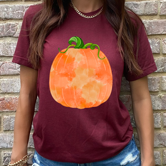 Pumpkin Season Maroon Graphic Tee