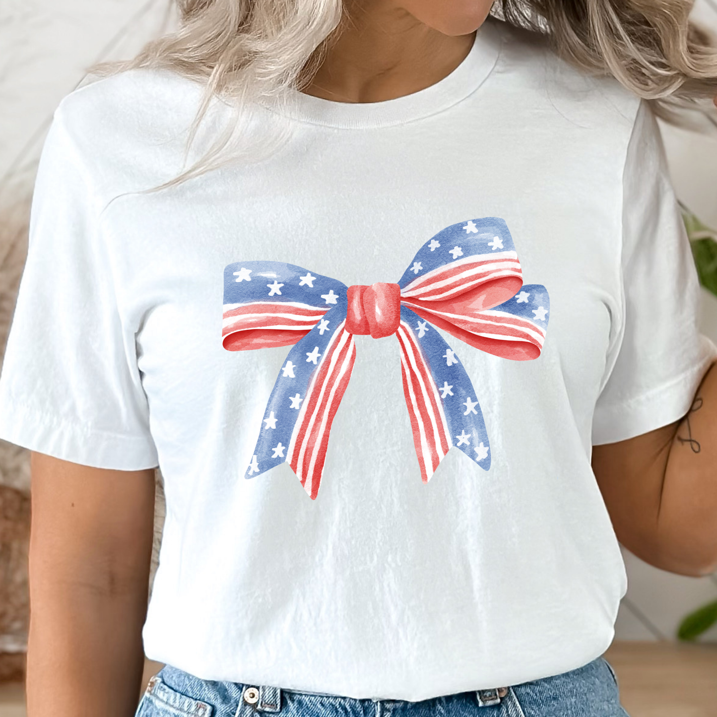 4th of July Bow Graphic Tee