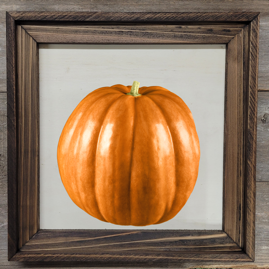 Fall Pumpkin 9 - 12x12 Wood Print
