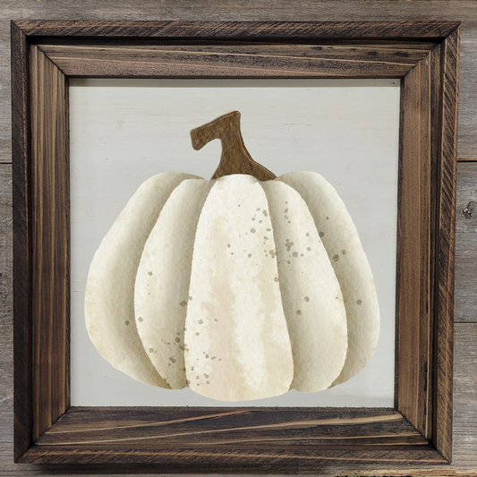 Fall Pumpkin 6 - 12x12 Wood Print