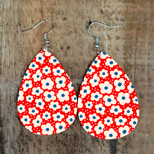 Patriotic Blossom Earrings
