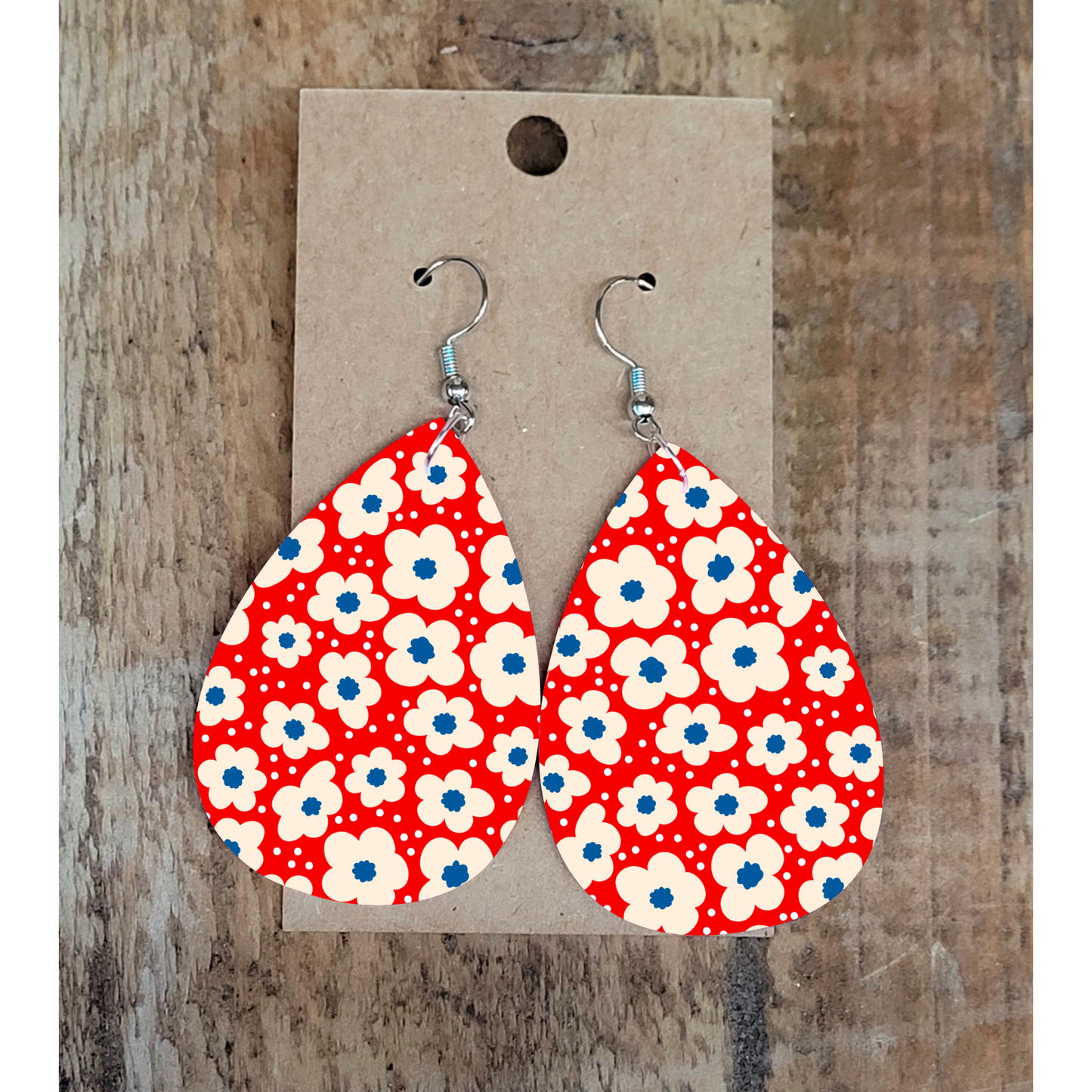 Patriotic Blossom Earrings