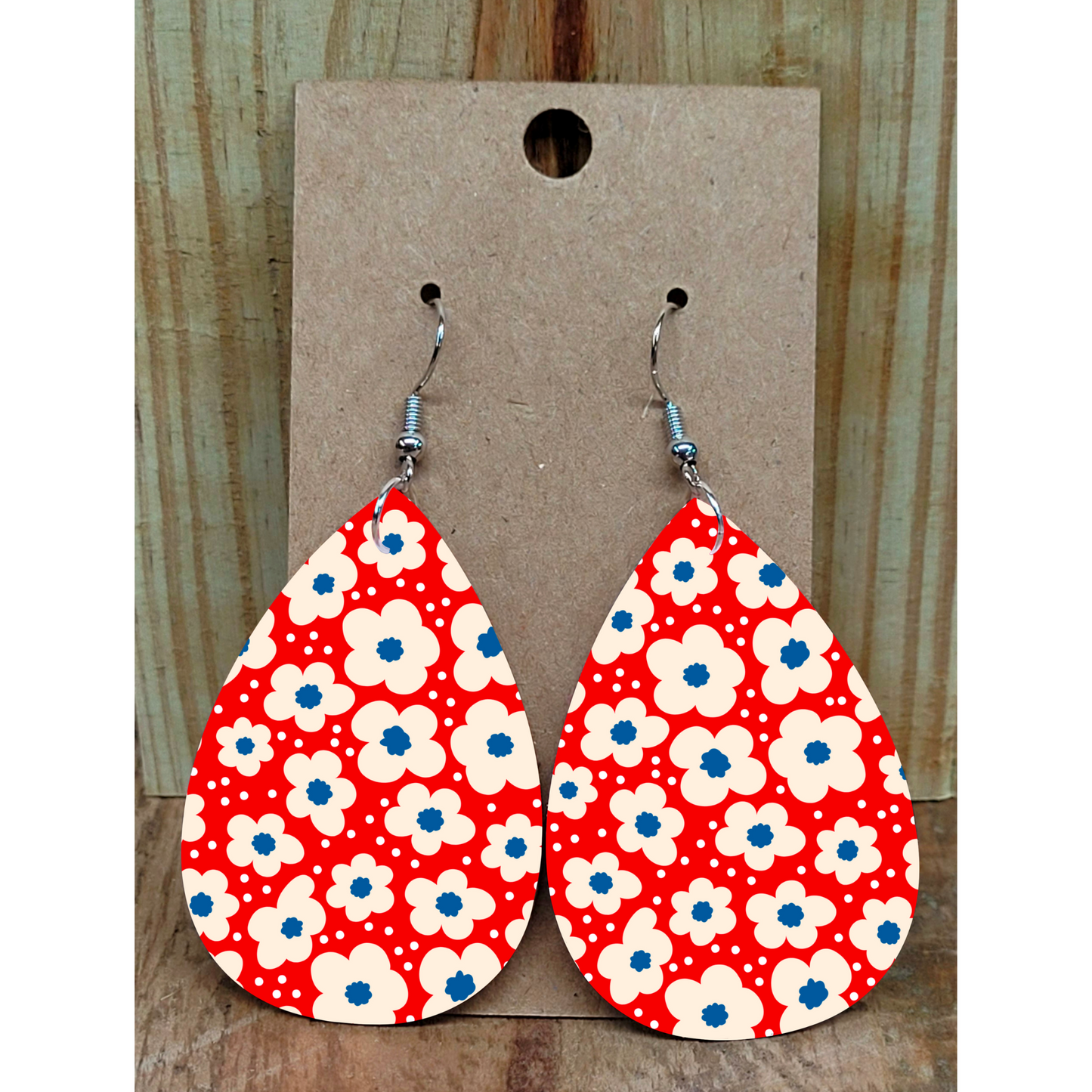 Patriotic Blossom Earrings