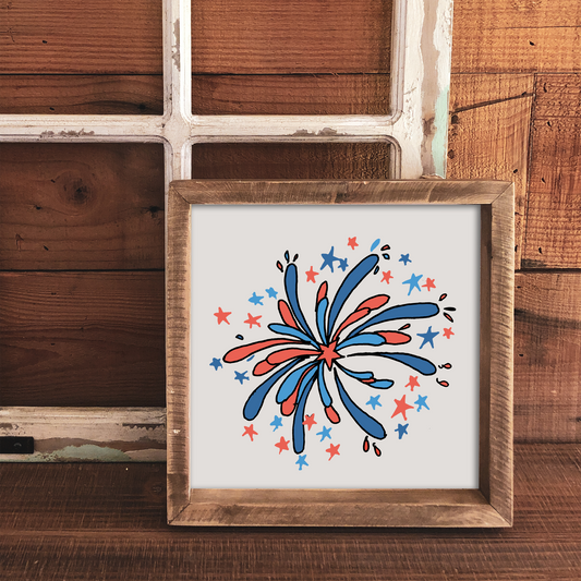 Fireworks - 12x12 Wood Print