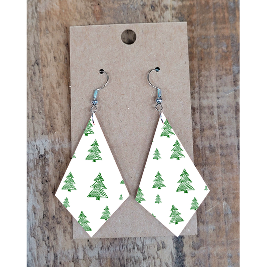 Sketch Christmas Trees Earrings
