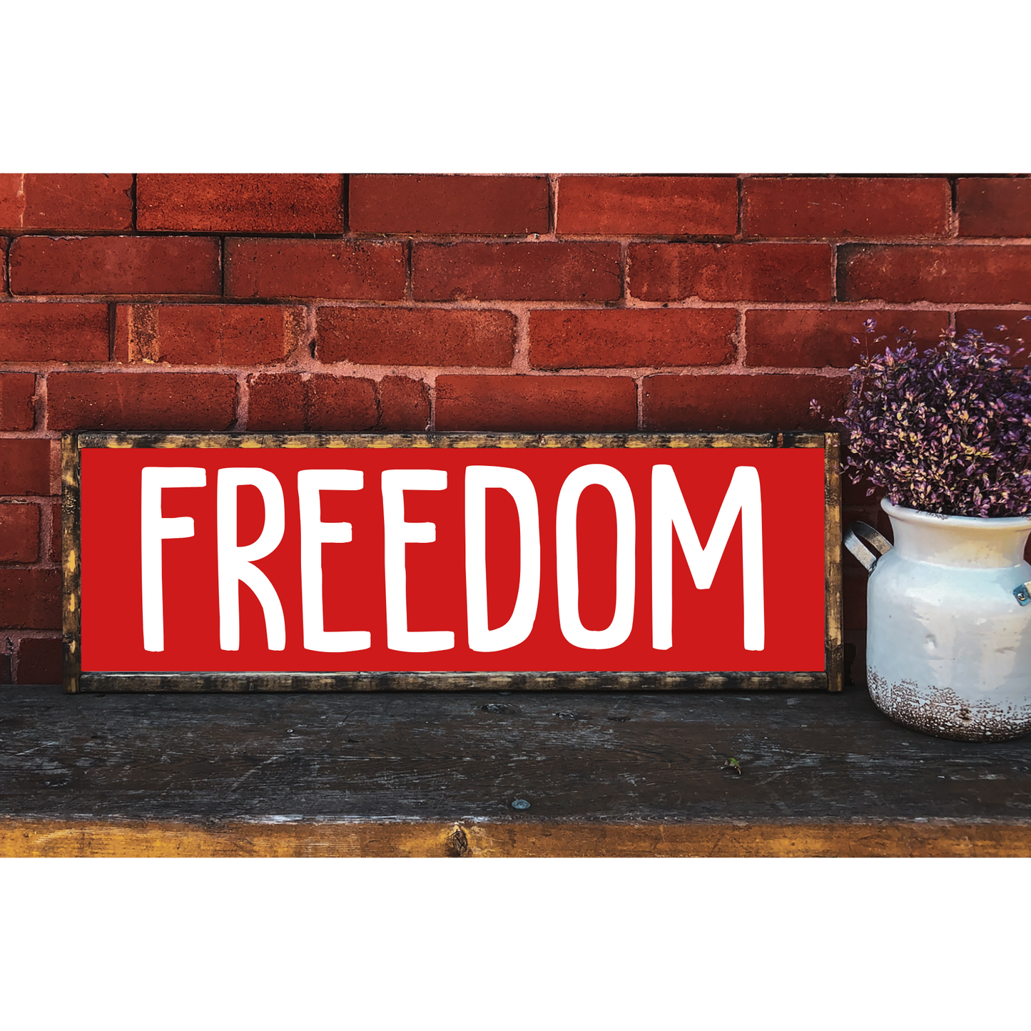 Freedom - 12" x 6" Wood Print