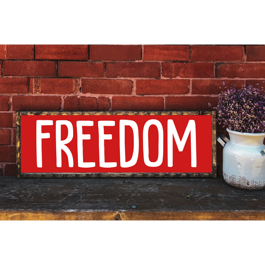 Freedom - 12" x 6" Wood Print