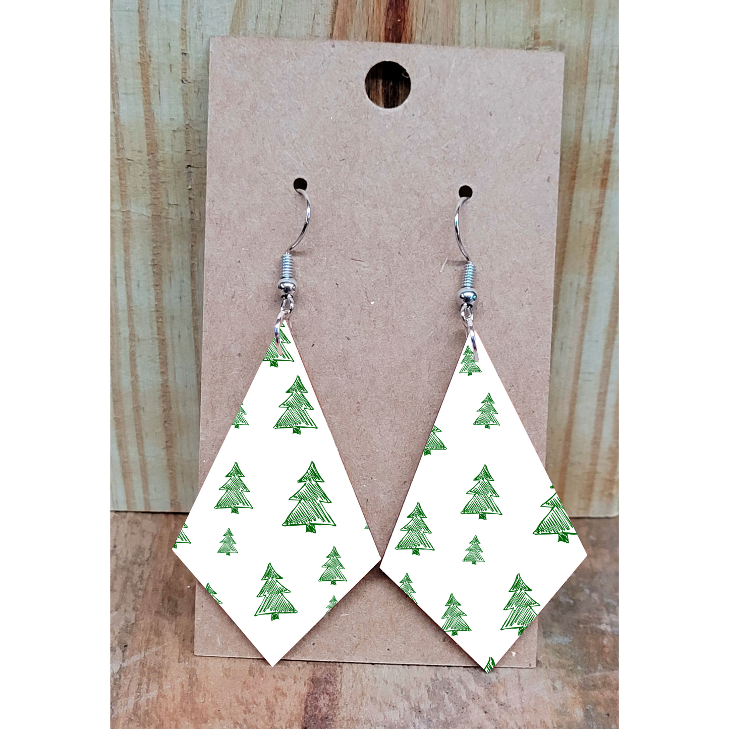 Sketch Christmas Trees Earrings