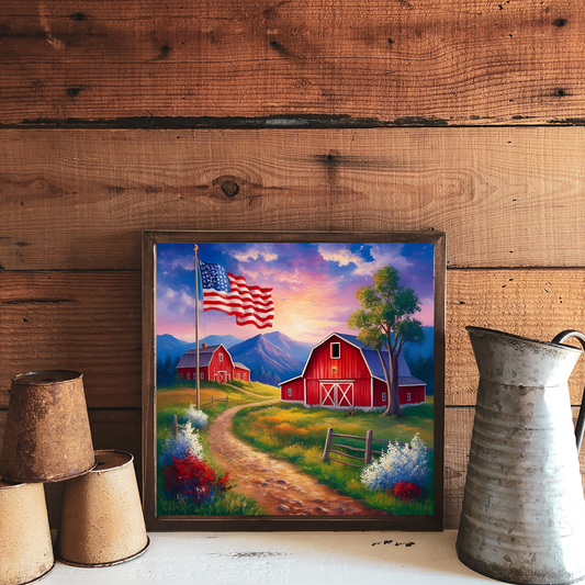 The American Dream - 12x12 Wood Print