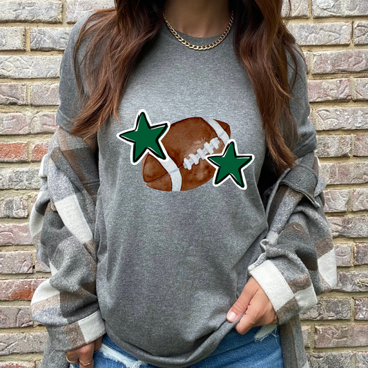 Green Football Graphic Tee