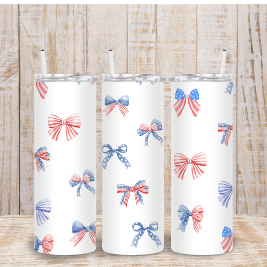 Patriotic Bow Tumbler