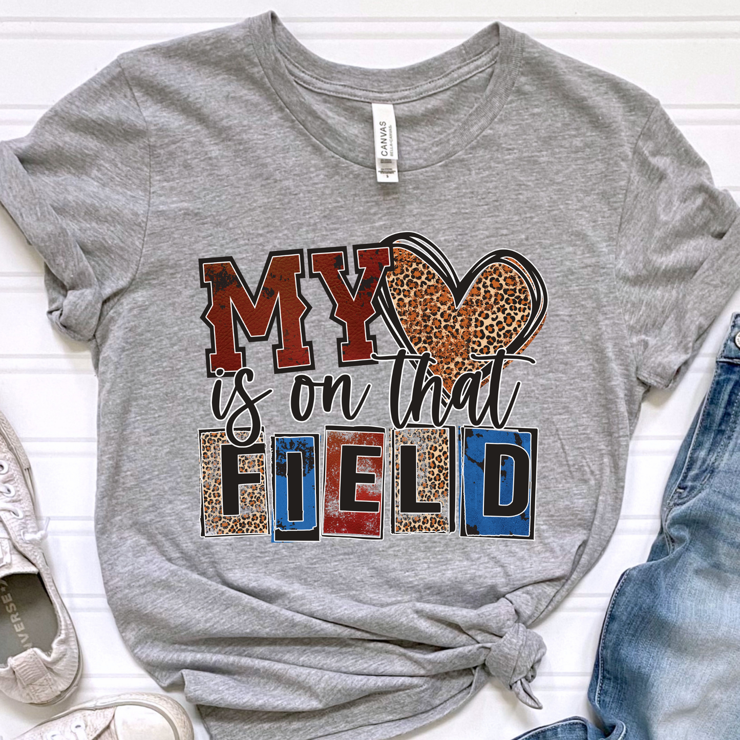 My Heart is on that Field Graphic Tee