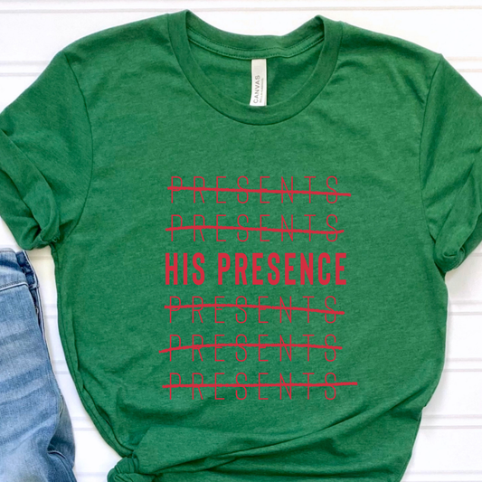 Red His Presence Graphic Tee