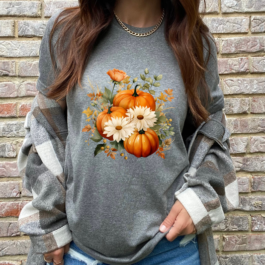 Floral Pumpkin Graphic Tee