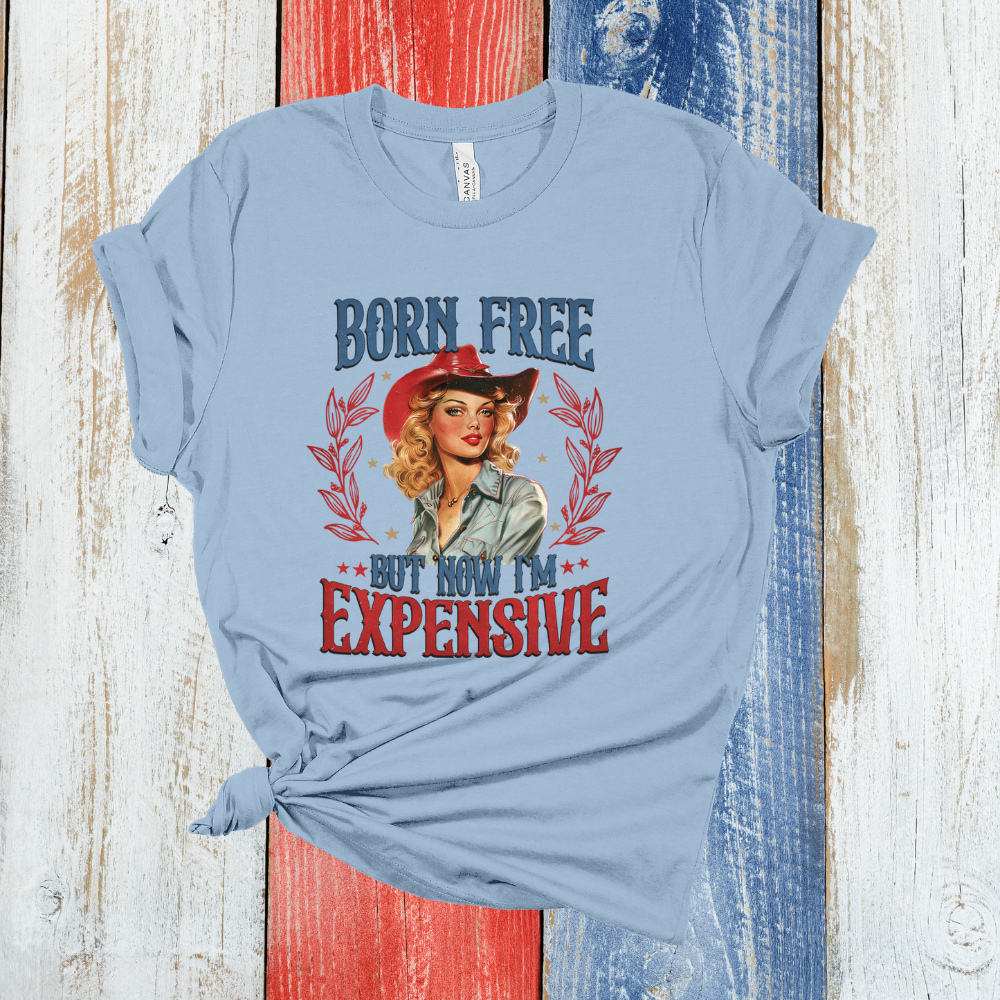 Born Free Blue Graphic Tee