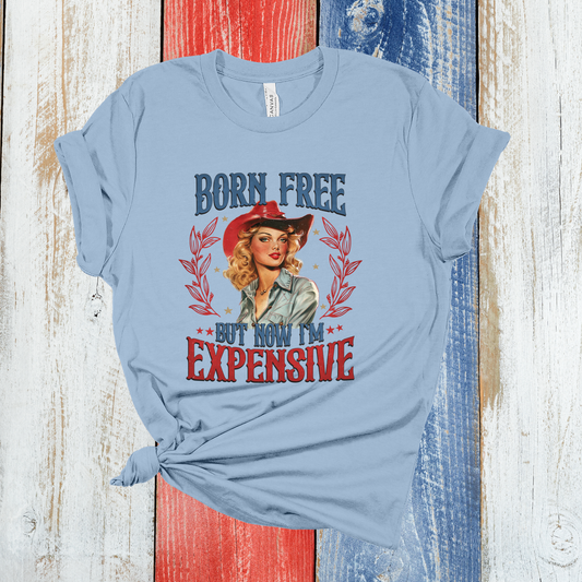 Born Free Blue Graphic Tee