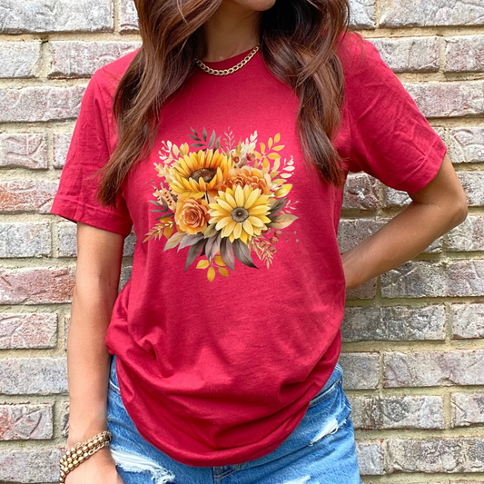 Fall Sunflowers Graphic Tee