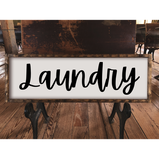 Laundry - 18" x 8" Wood Print