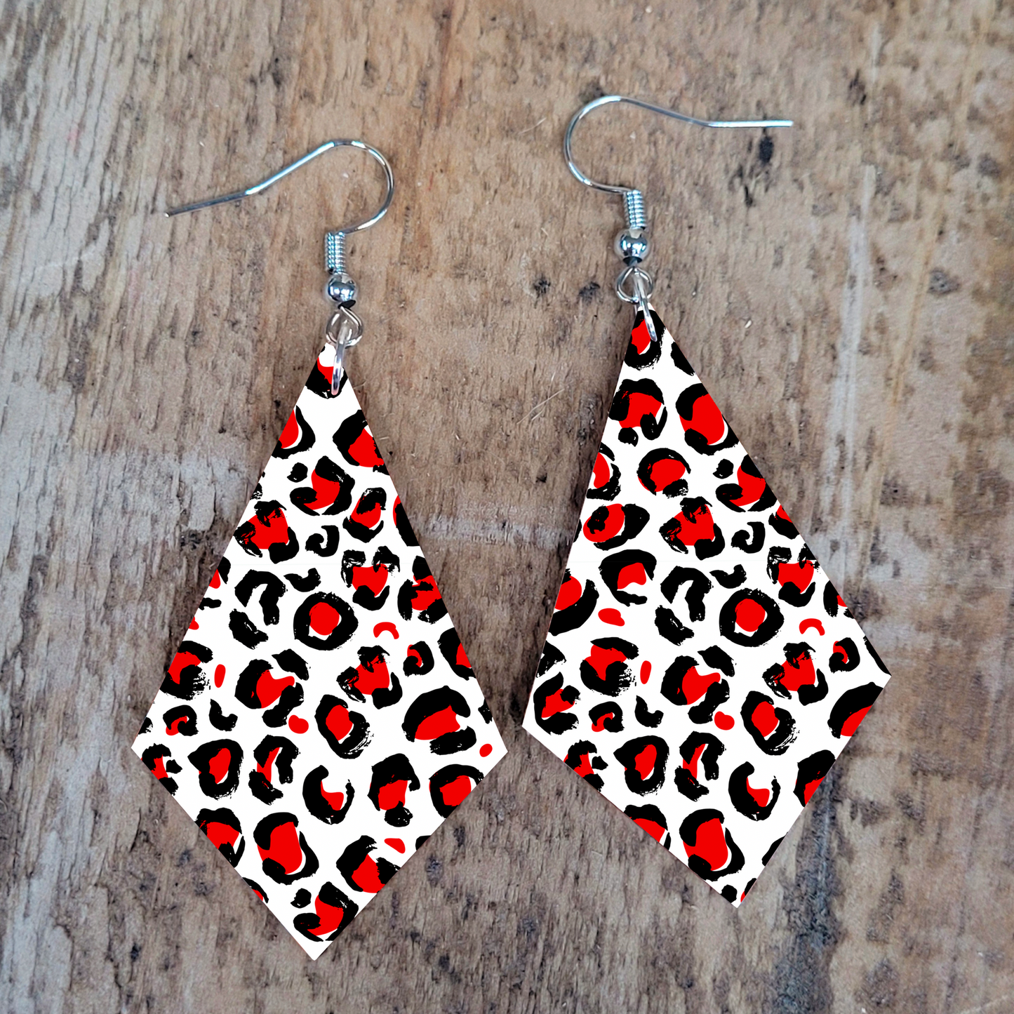 Red Leopard Earrings