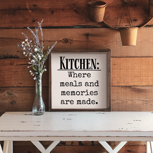 Meals and Memories - 12x12 Wood Print