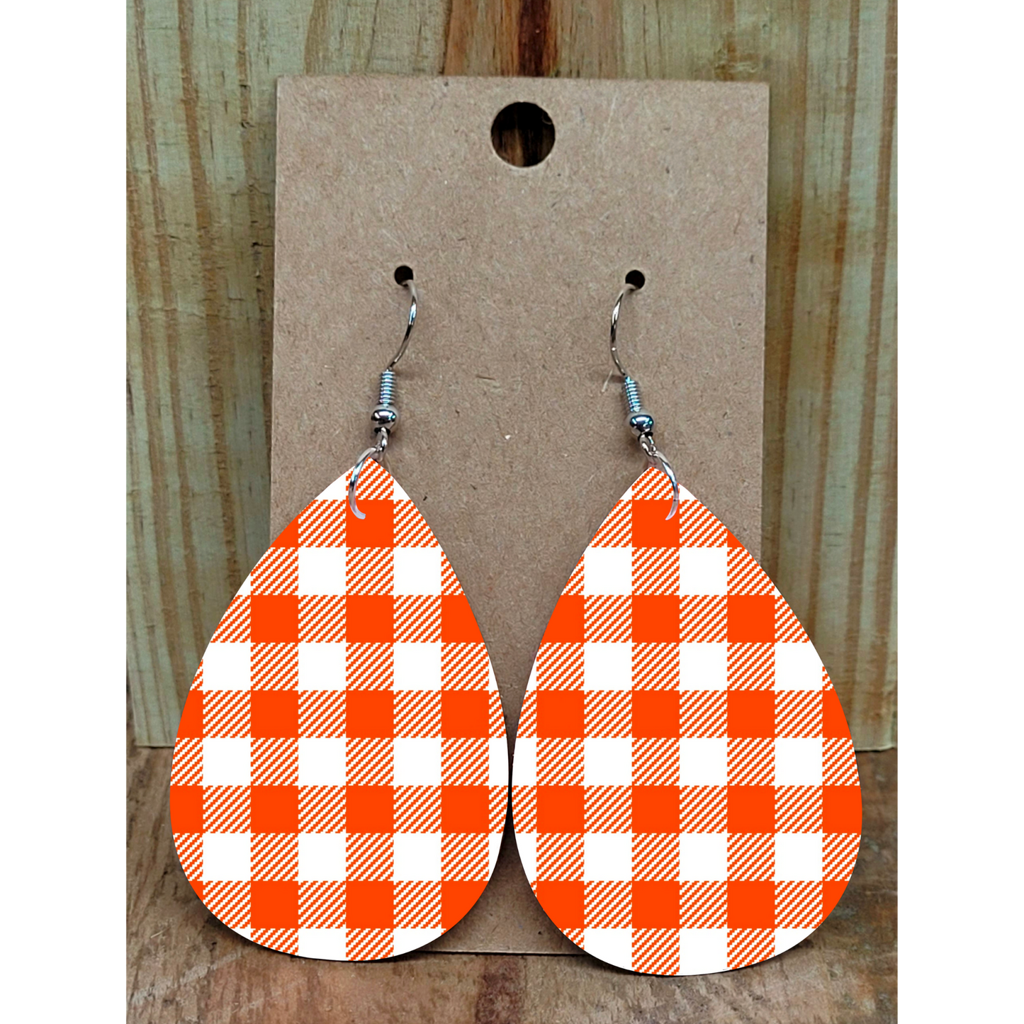 Pumpkin Plaid Earrings