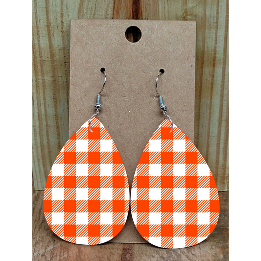 Pumpkin Plaid Earrings