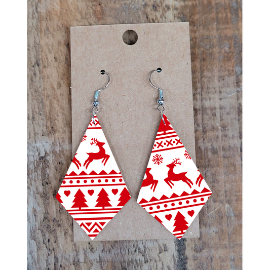 Red Christmas Sweater Earrings