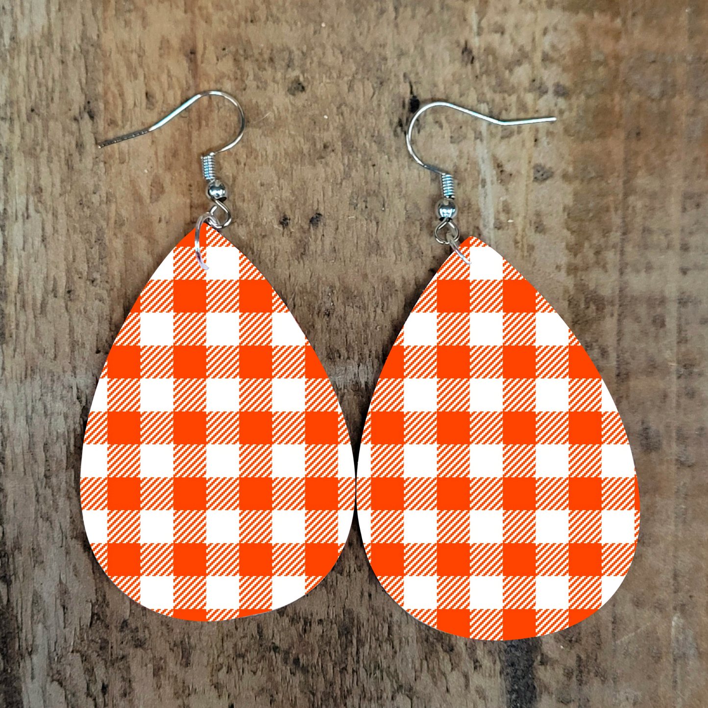 Pumpkin Plaid Earrings